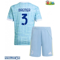 Juventus Gleison Bremer #3 Bortedraktsett Barn 2025-26 Kortermet (+ Korte bukser)